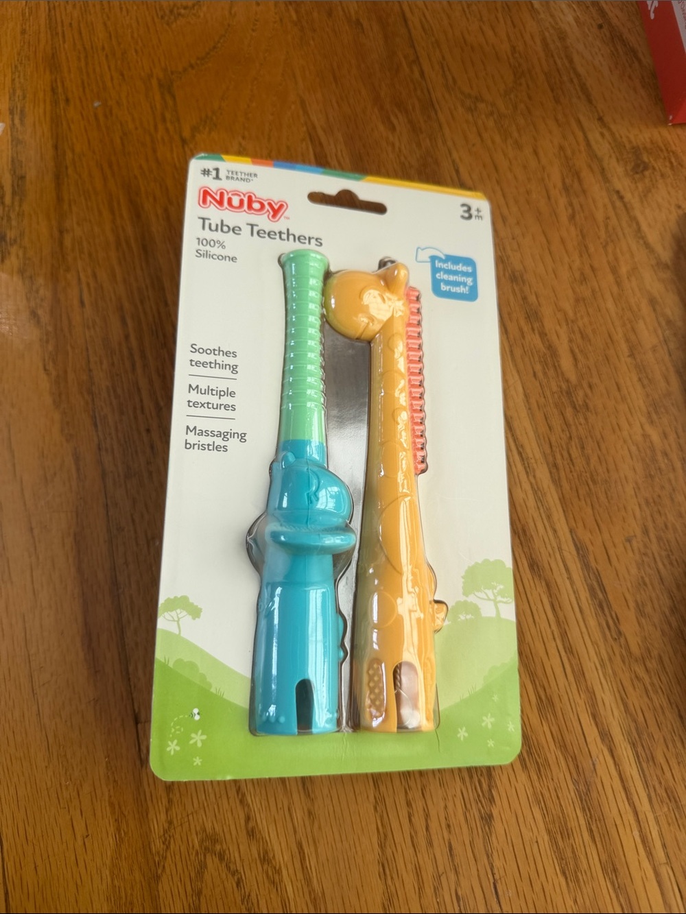Nuby Blue & Yellow Tube Teethers - 2-Pack Silicone Teething Toys